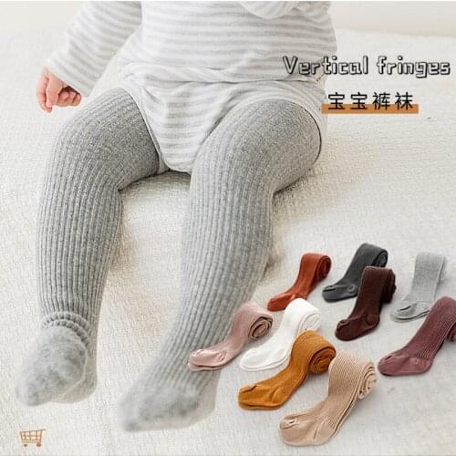 Baby Girls Pantyhose Winter Warm Tights for Newborn Boys Chidren Cotton Candy Color Stockings Soft 0-6Yrs Infant Autumn Clothes