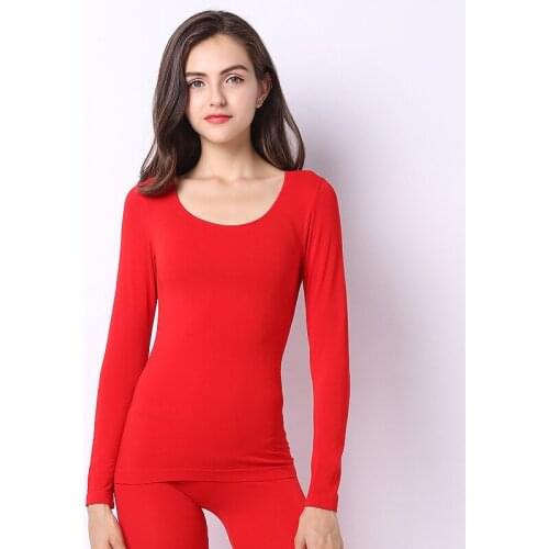 2020 New Thermal Underwear For Women Long Johns Set For Winter Female Thermal Shirt Pajamas Solid Color