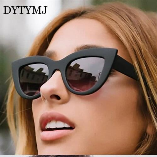 DYTYMJ 2020 Small Cat Eye Sunglasses Women Brand Designer Glasses Cat Eye Shade for Women Vintage Glasses Mirror Gafas De Sol
