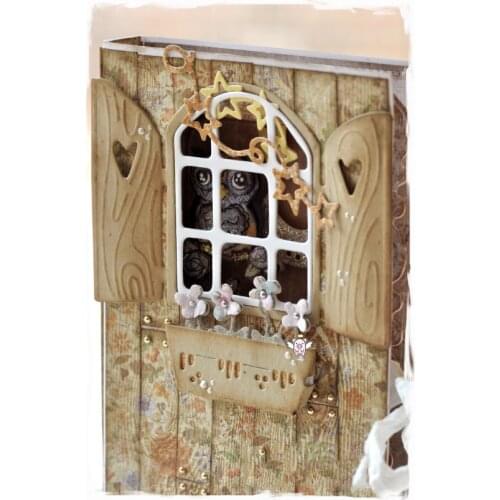 Mmao Crafts Metal Steel Cutting Dies Heart window decoration Stencil For DIY Scrapbooking Paper/photo Cards Embossing Dies