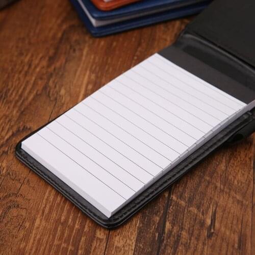 Multifunction Pocket Planner A7 Notebook Small Notepad Note Book Leather Cover Business Diary Memos Office School Supplies R9UA