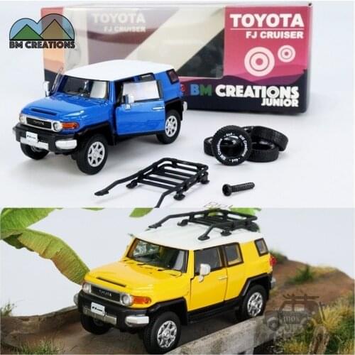 BM Creations 1:64 Toyota 2015 FJ Cruiser Yellow/Blue RHD Diecast Model Car