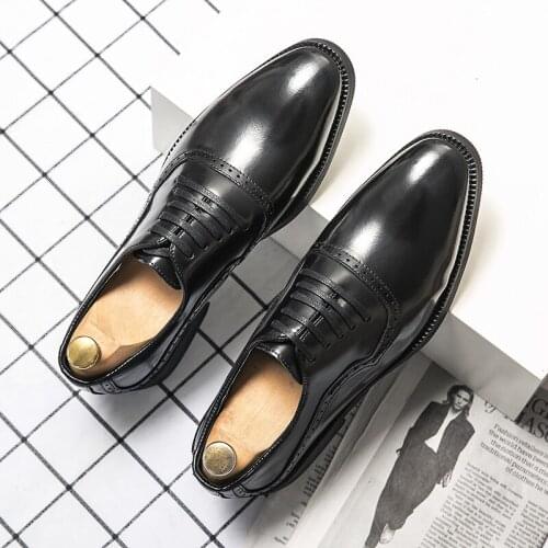 Male Fashion Shoes 2021 Summer New PU Leather Shoes Formal Elegant Classic Business Wedding Social Male Shoes Party Shoes