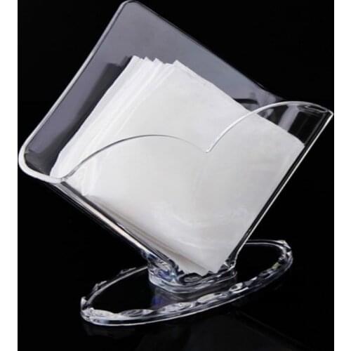 Kitchen Storage Organization Transparent Acrylic Creative Seat Type Tissue Boxes Napkin Rack Supporting Base Boxes