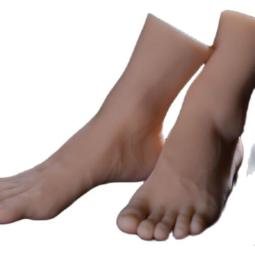 Silicone Foot Model Lifesize Male Toe can be positioned for Art for Drawing Reflexology Massage Practice TPE Sketch Nail 4401d