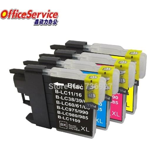 Compatible ink Cartridge LC11 LC16 LC38 LC39 LC60 LC61 LC65 LC67 LC975 LC980 LC985 LC990 LC1100 For Brother DCP- J140W printer