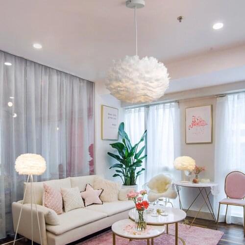 Modern Home Pendant Lights Decoration Living Room Shade Feather Lamp Lustre Minimalist Art Bedroom Fixture Indoor House Design
