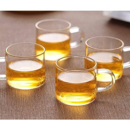 100ml Heat Resistance Glass Cup 4pcs/lot, Kungfu Tea Cup Coffee Milk Juice Healthy Drink cup Mini Teapot,High Quality Cups
