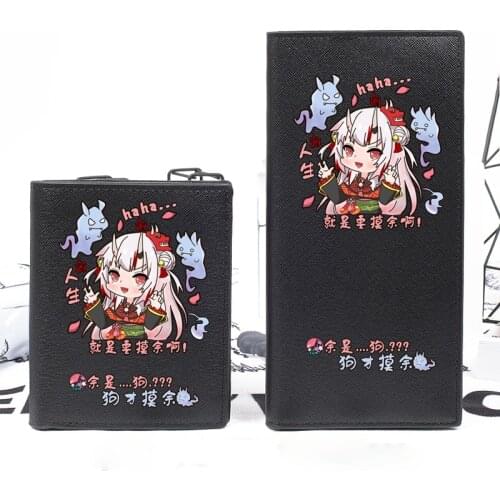 VTuber Nakiri Ayame Hololive Youtuber Cosplay Long Short Coin Purse Folding Wallet Card Holder Billfold Money Bag Fashion Gifts