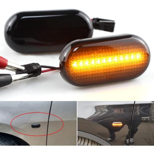 2pcs Smoked LED Car Side Marker Turn Signal Light Signal Lamp Blinker Light For Nissan Qashqai Navara Micra 350Z Note Pathfinder
