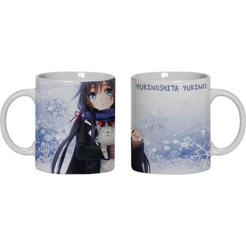 Anime JK Yahari Ore no Seishun Love Come wa Machigatteiru. Yukinoshita Yukino Cosplay Mug Ceramic Daily Drink Cup Gift