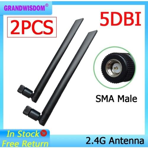 2pcs wifi antenna antena 2.4g cellular booster car para modem sma hf telephone longo alcance signal router lte gsm wi-fi carro