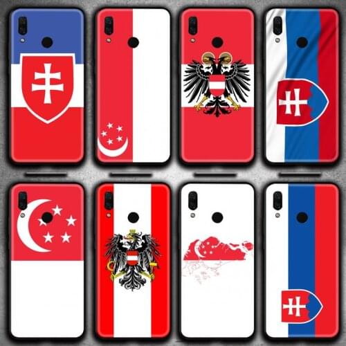 Slovak republic singapore austria flag Phone Case Huawei Y6P Y8S Y8P Y5II Y5 Y6 2019 P Smart Prime Pro