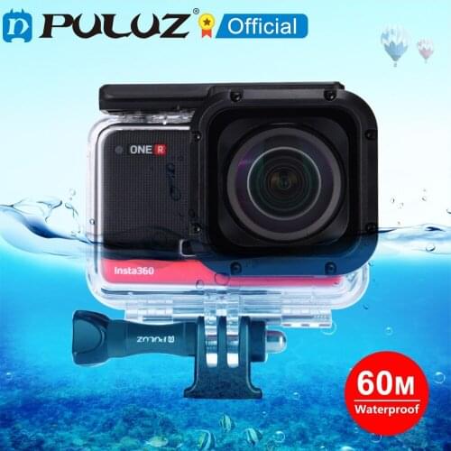 PULUZ 60m Underwater Depth Diving Case Waterproof Camera Housing for Insta360 ONE R Panorama Camera Edition