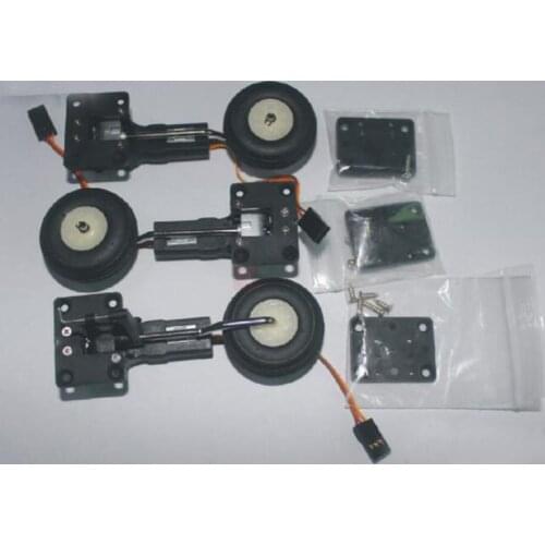 25g Digital Servo Metal Electronic Retractable Landing Gear with Front/Rear Wheel For DIY RC Airplane FMS Helicopter