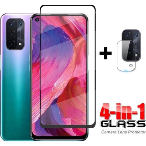 For Glass Oppo A54 A74 5G Full Cover Tempered Glass For Oppo A53 A93 A72 A94 Screen Protector Camera Lens Glass For Oppo A54 5G