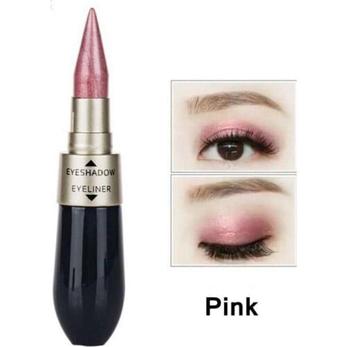 1PC Double-end Eye Makeup Pencil 2 in 1 Long-lasting Eyeshadow Eyeliner Pen Quick-dry Smokey Waterproof Makeup Easy To WearTSLM2