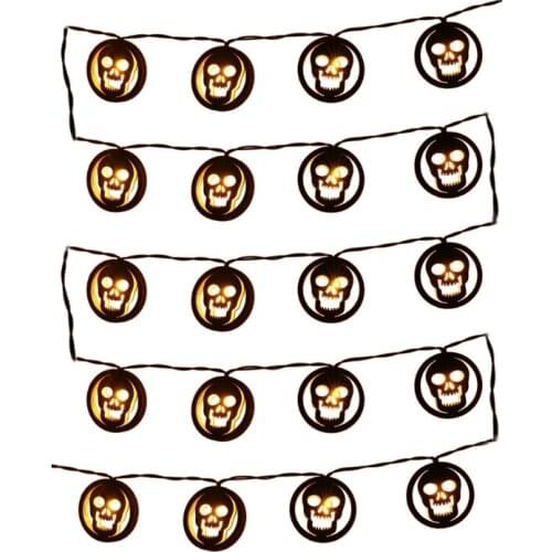 Halloween String Lamp Batteries Operated Suitable for Indoor and Outdoor Halloween Decoration Halloween Light Waterproof