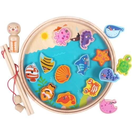 Children Play House Toys Kitten Fishing Digital Learning Toys Children Magnetic Puzzle Parent-child Education Toys Gifts