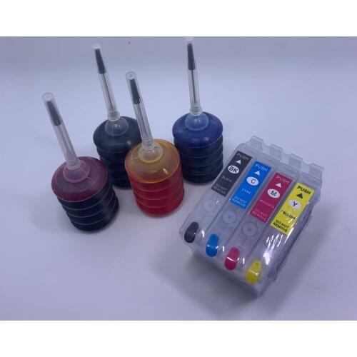 YOTAT 34XL T34XL Refillable Ink Cartridge with ARC chip T3471 T3472 T3473 T3474 for Epson Workforce Pro WF-3720 WF-3725 Printer