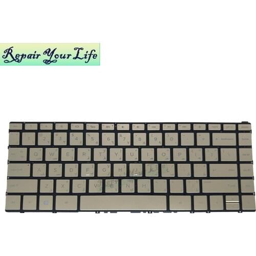 AR laptop keyboard for HP spectre X360 13-W 13-ac000 13-W063NR 13-w001tu Arabic gold backlight replacement SN9162BL1