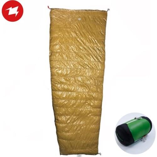 AEGISMAX LIGHT Long 200x82cm Outdoor Camping Envelope Type Spring Autumn 800FP White Goose Down Sleeping Bag