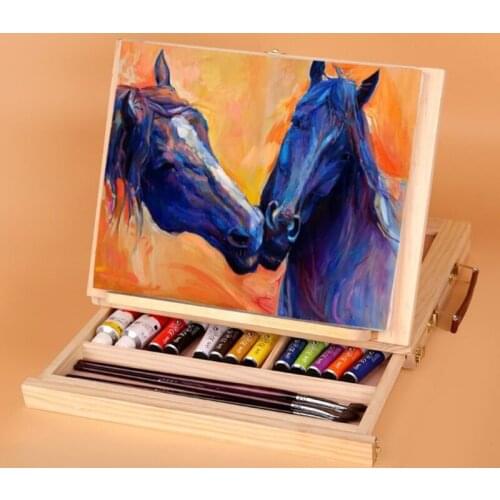 Multifunction Painting Easel Artist Desk Easel Portable Miniature Desk Light Weight Folding Easel For Storage Or During Trips