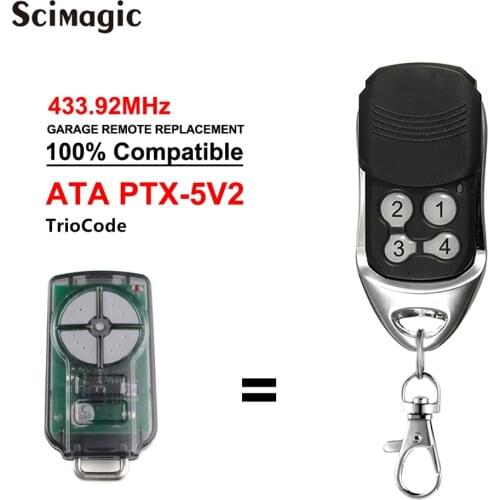 CAME TOP 432NA TOP432NA Garage Remote Control 433 MHz with Battery + Car Sun Visor Clip Holder