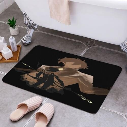 Zhongli Genshin Impact 3D Print Doormats Rectangle Non-Slip DoorMat Bedroom Kitchen Entrance Print Door rugs Dropshipping
