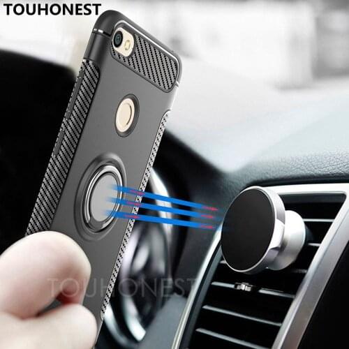 Shockproof Case for RedMi Note 5 7 S2 6 5 Plus Note 5A 8 Pro K20 Car Holder Magnetic Ring Cover For XiaoMi Mi A1 Mi 9 T F1 A2