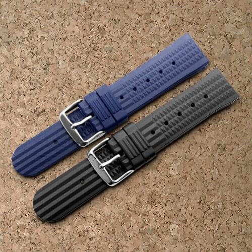 20 22mm Silicone Gel Watch Band DIY For Seiko/TAG_Heuer WAZ2113 Watch Strap Perforated Rubber Silicone Belts Waterproof Bracelet