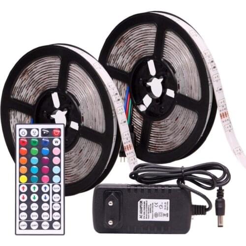 RGB 300 LED strip light 5m 60LEDs/m 5050 SMD 2835 White Warm White Red Blue LED strip 12V Waterproof flexible Tape rope stripe