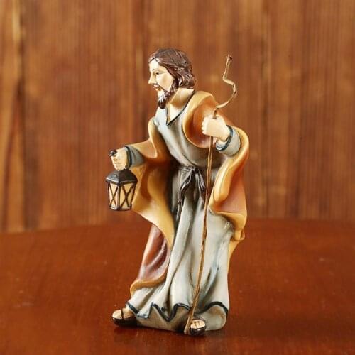 Christmas Home Decoration Gift Elegant Profile Nativity Set Includes Holy Family Resin Figures Gift