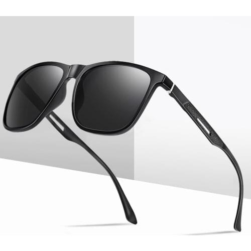 NEW Alloy Mens Sunglasses Polarized Lens Brand Design Temples Sun glasses Coating Mirror Glasses Oculos De Sol