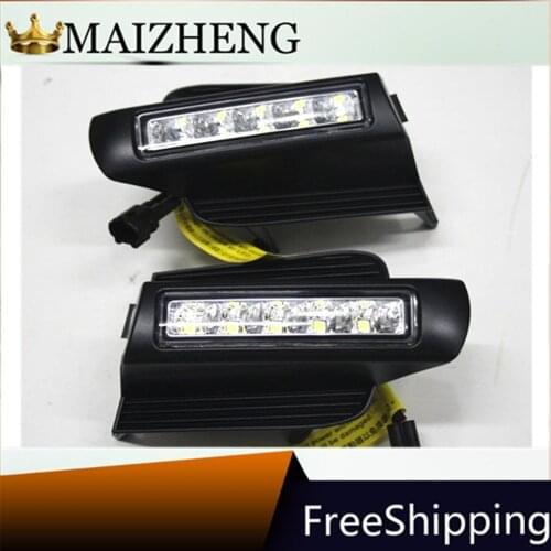 LED Daylight DRL for Toyota Prado 120 LC120 GRJ120 Land cruiser 2003 2004 2005 2006 2007 2008 2009 Fog lamp bumper light