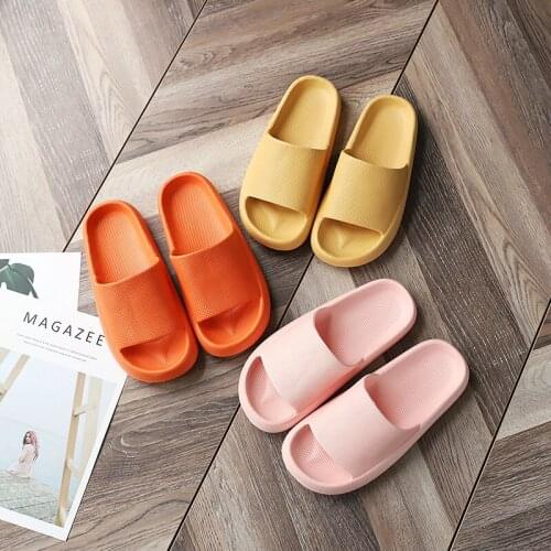 Women Men Thick Platform Slippers Indoor Bathroom Non Slip Slippers EVA Soft Sole Slippers High Rise Slippers