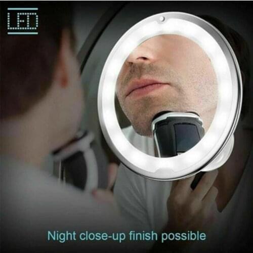 10x Times Magnifying Makeup Mirror Led Fill Light Vanity Mirror With Light Mirror With Suction Cup Bathroom Mirror