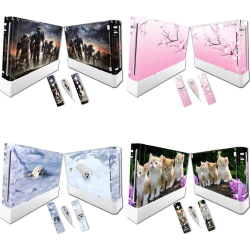 For W ii Vinyl Skin Sticker Protector for W ii and controller skins Stickers for w ii Console Protect console from scratch