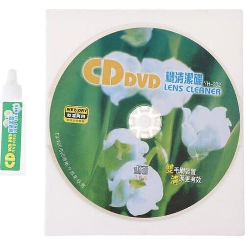 1pc CD VCD DVD Player Lens Cleaner Dust Dirt Removal Cleaning Fluids Disc Restore Kit