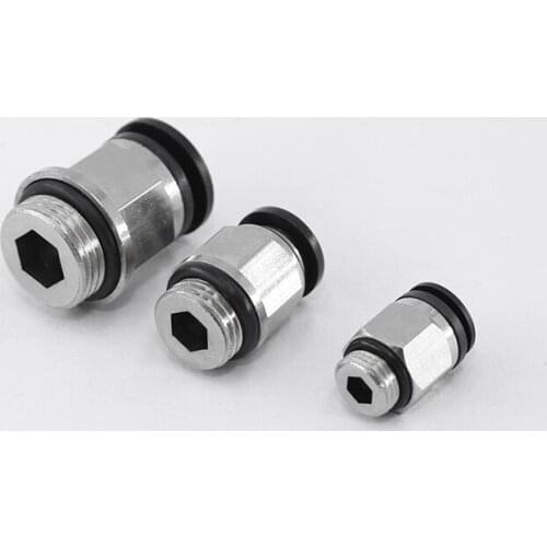 1 pcs PC-G 12 mm Pneumatic Threaded Straight Through Tube Fittings Quick Connector