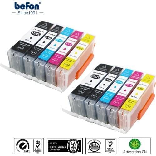 Befon 10 Pack Cartridge Replacement for Canon PGI570 CLI571 PGI 570 CLI 571 PGI-570 PGI570 XL Ink Cartridge for MG7750 7751 6850