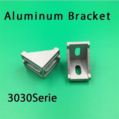 10pcs 3030 Brackets Corner fitting angle aluminum 35x35 L connectors bracket fastener for 3030 Industrial Aluminum Profile