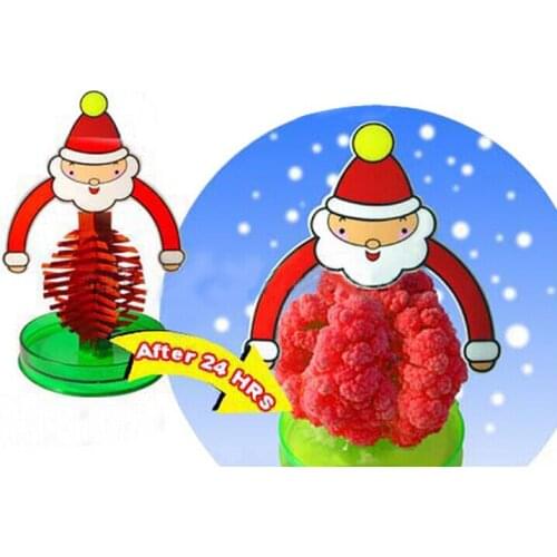 2PCS 6.70inch H Red DIY Grow Paper Santa Claus Tree Kit Magic Growing Father Christmas Trees Wholesale Stress Relief Baby Toys