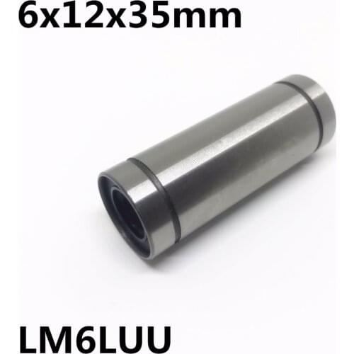 2pcs LM6LUU long type 6mmx12mmx35mm 6mm linear ball bearing Linear Guides Linear Optical axis bearings