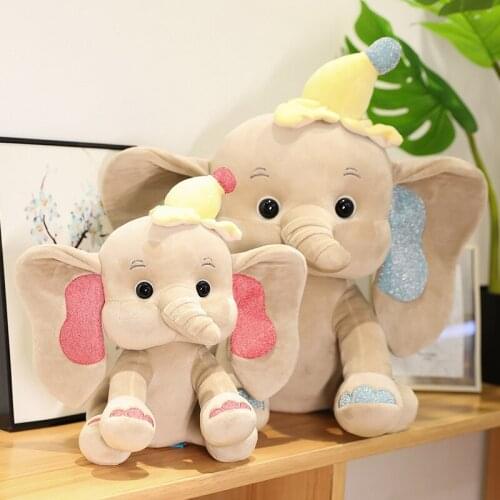 Banana Elephant plush Toy Stuffed Big Flappy Sequins Ears Doll toys for Children Lucky Hug Elephant toys for Kids Birthday gift
