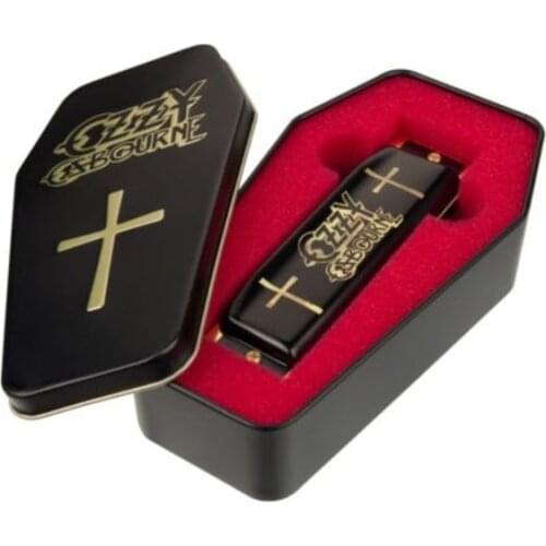 Free shipping Hohner Ozzy Osbourne Signa10 Holes Key of C Major Blues Harmonica Musical Instrument Educational Toy with Case