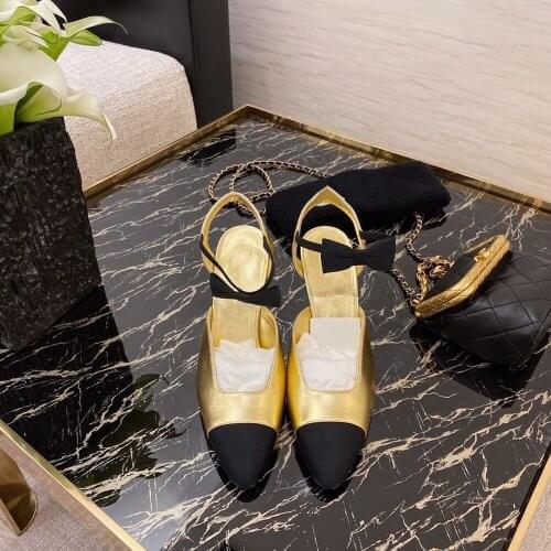 Ins Fashion Womens Shoes Round Toe Low Heels Shoes For Woman Genuine Leather Womens Sandals Luxury Design Sandals Shoes