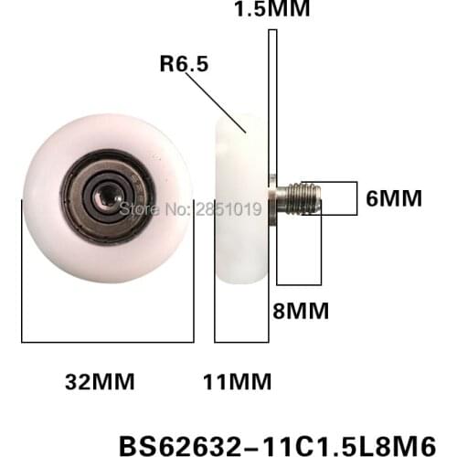 BSO62624-7C4L8M6Free Shipping 10pcs 626zz screw NTBG series Screw bearing pulley M6 round type cashbox sliding wheel roller
