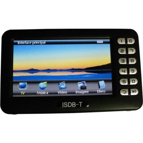 Digital ISDB-T Mini Handheld TV Receiver With 4.3 inch LCD Screen ISDB T/FM Muisc USB Video Player TV Box For South America