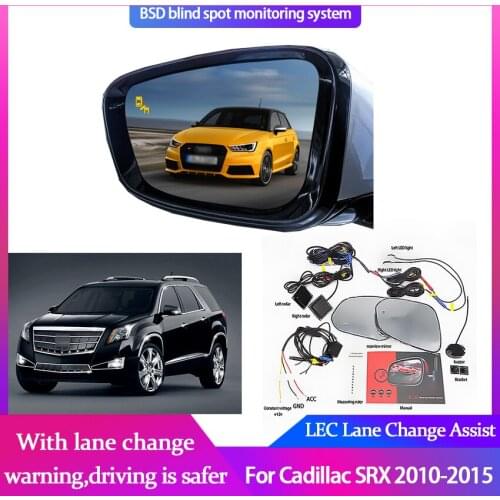 For Cadillac SRX 2010-2015 BSA BSM BSD Blind Spot Monitoring System 24GHZ Millimeter Waves Radar Sensor Mirror LED Light Warning